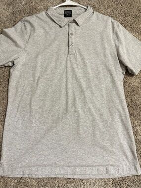 #81 Heather Grey Short-Sleeve Polo